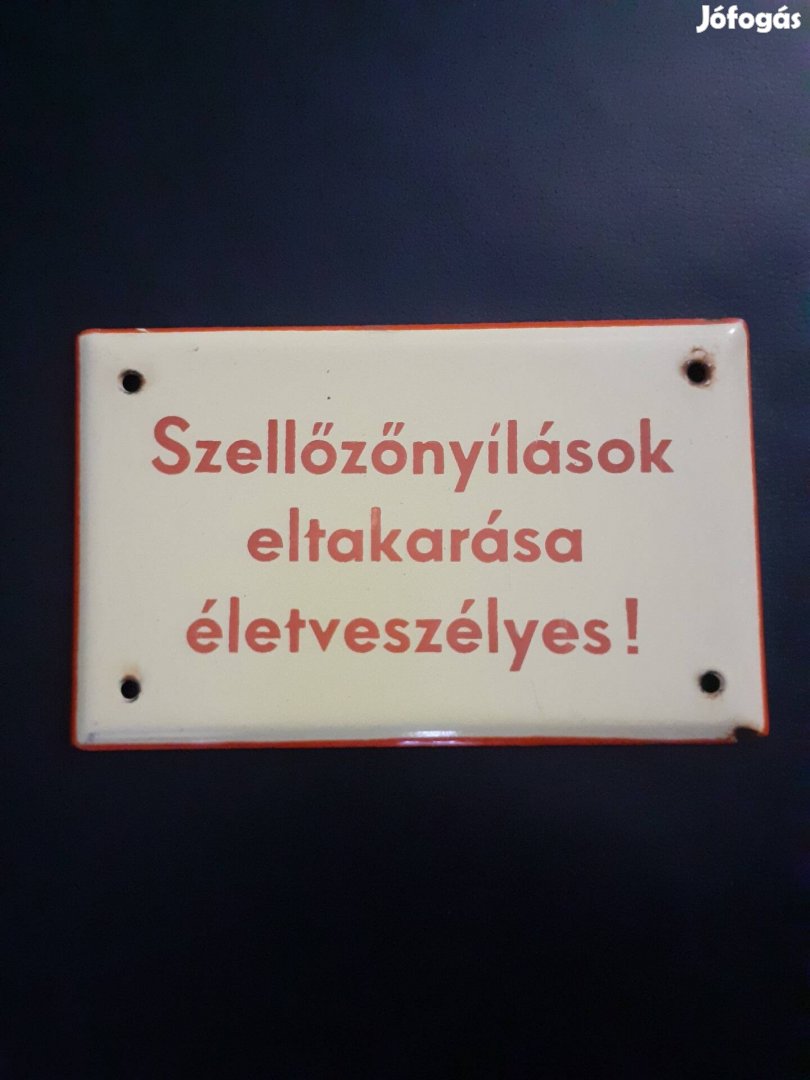 zománcozott retro tábla 