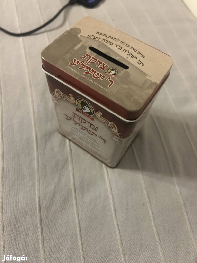 zsidó adománygyűjtő persely pushka,