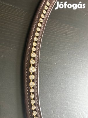 [Claridge Home] Barna bőr köves homlokszíj