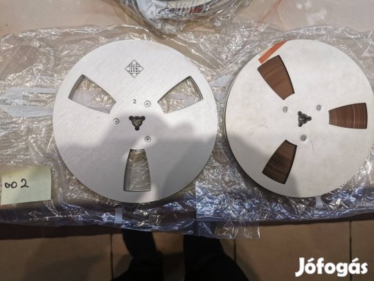 001 Eladó 18cm alu fém orsós magnó orsó pár 