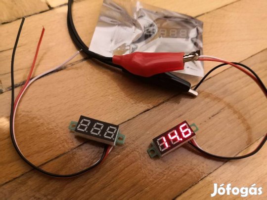 0-100V beépíthető Dc voltmérő feszültségmérő kijelző panel