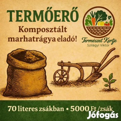 0-20 rostált vegyszermentes marha trágya komposzt