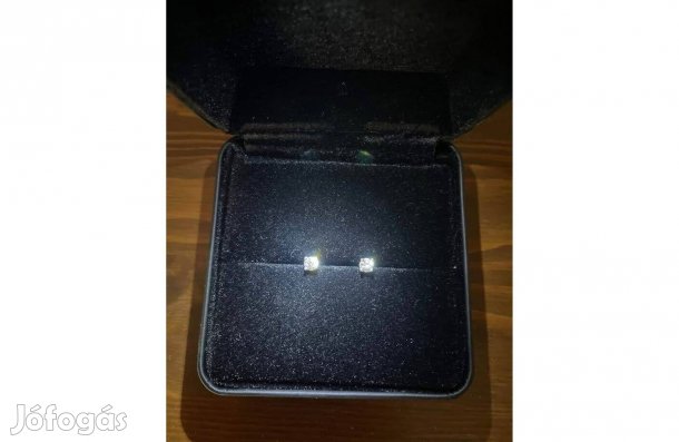 0,4 karátos gyémánt fülbevaló 14 karátos fehérarany brilliáns