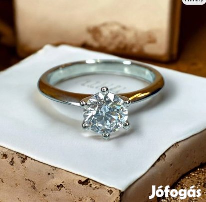 0.5 karát labor gyémánt solitaire 14k fehér arany eljegyzési gyűrű