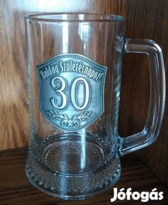 0,5 l-es Boldog születésnapot 30 korsó