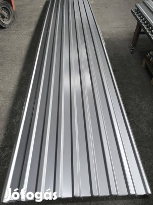 0.6 vastag szürke RAL9007 trapézlemez, tetőlemez, kerítés, tető 