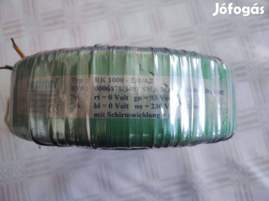 1000 VA toroid transzformátor 93 V / 230 V