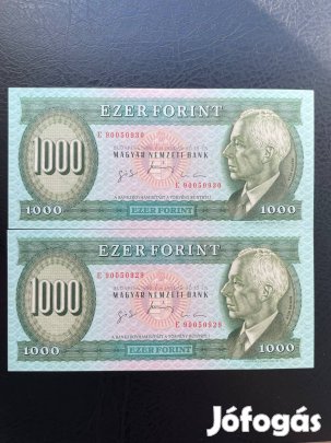 1000 forint 1996. Unc hajtatlan sorszámkövető bankjegyek