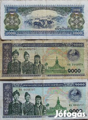1000 kip 2003 Laosz bankjegy papírpénz darabár