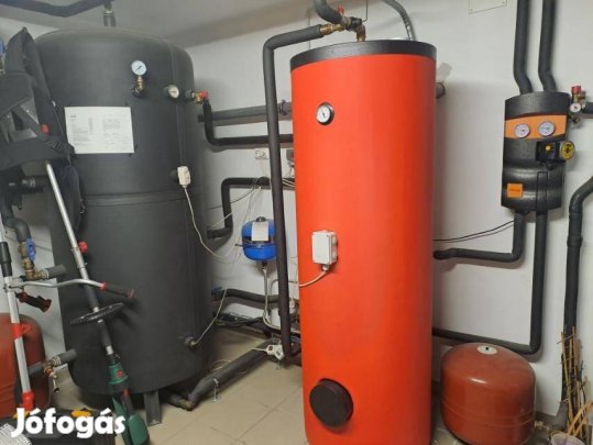 1000 literes puffer tároló, hőszigeteléssel