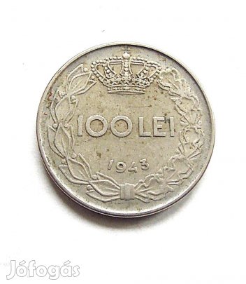 100 Lei 1943 Romania fémpénz érme