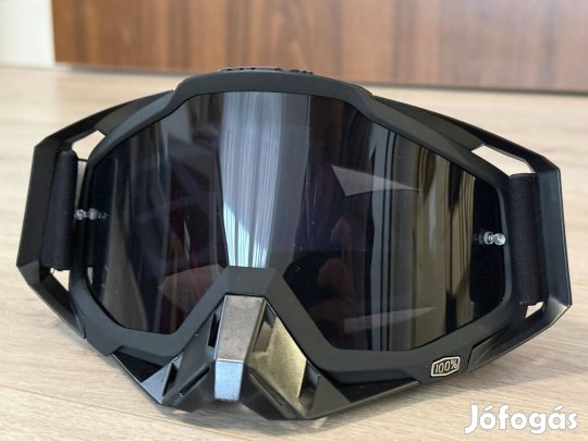 100% Cross szemüveg krossz motoros MX napszemüveg orrvédővel Új