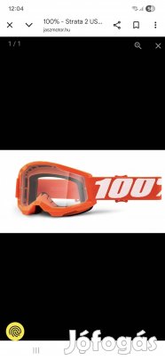 100% Strata 2 USA Szemüveg narancssárga átlátszó plexivel