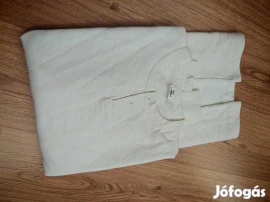 100 % pamut fehér férfi pulóver 50 cm mell