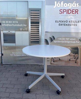 100 cm átmérőjű gurulós körasztal, kerekasztal, Steelcase - használt