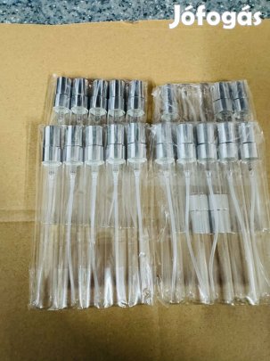 100 db 10ml-es pumpás tégely Ezüst kupakkal