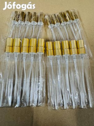 100 db 10ml-es pumpás tégely arany kupakkal