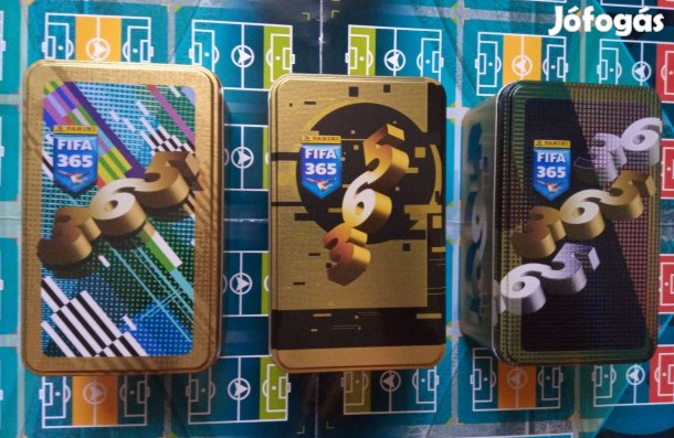 100 db Panini Fifa 365 2024 kártya nagy fémdobozban