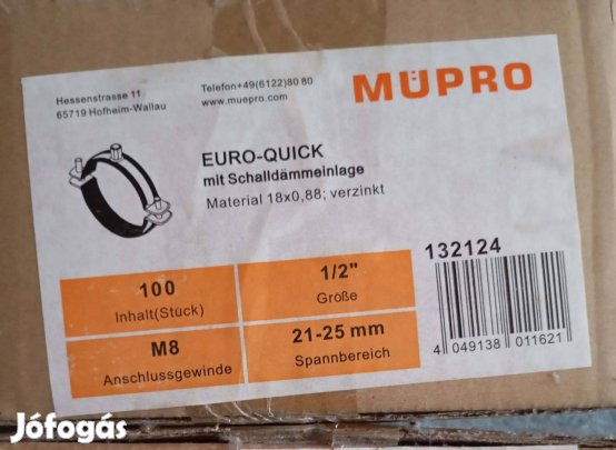 100 db. bontatlan Müpro 1/2" 132124 gumis bilincs eladó12-col-2