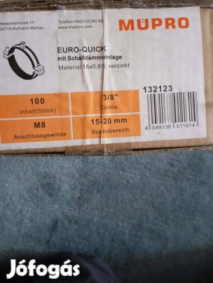 100 db. bontatlan Müpro 3/8" gumis bilincs eladó