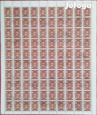 100 db barnaportó ív (10 000 db bélyeg) egyben