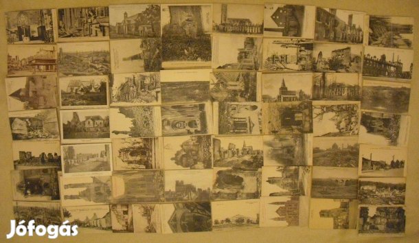 100 db francia képeslap az első világháború utáni állapotokról