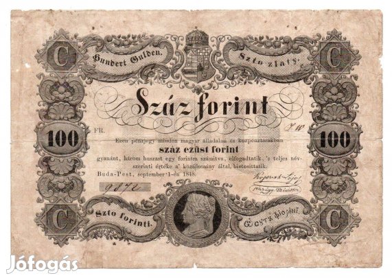 100 forint 1848 bankjegy
