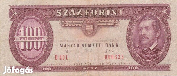 100 forint - Alacsony sorszámmal 000325 !! Ritka!
