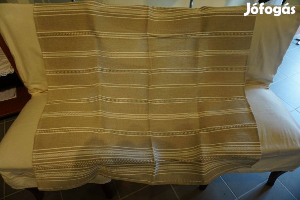100x100 cm.-es hevesi háziipari szőttes drapp terítő eladó