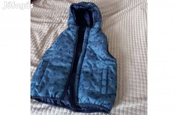 104-es Baba mellény állatmintás kékeszöld