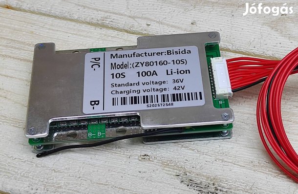 10S 100A 36V 42V BMS áramkör túlmelegedés védővel ballanszeres Li-ion