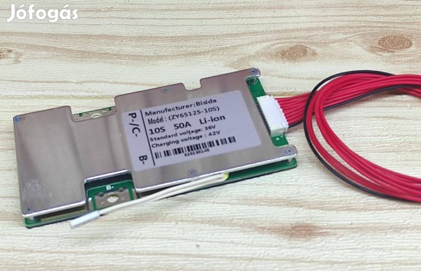 10S 50A 36V 42V BMS áramkör túlmelegedés védővel, ballanszeres Li-ion