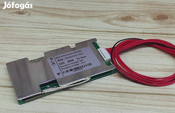 10S 60A 36V 42V BMS áramkör túlmelegedés védővel, ballanszeres Li-ion