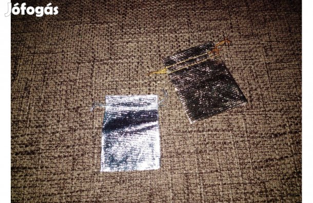 10-10 db Ezüst és arany színű kis zacskó ékszer ajándék csomagoló