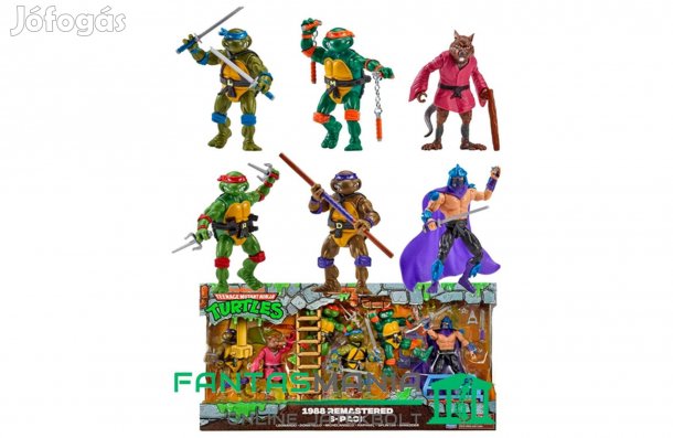 10-12cm Tini Nindzsa Teknőcök figura - 1988 Remastered 6-Pack