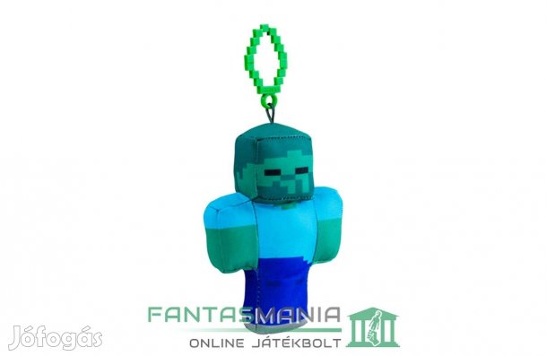 10-13cm Minecraft Zombie Zombi szörny mini plüss játék figura