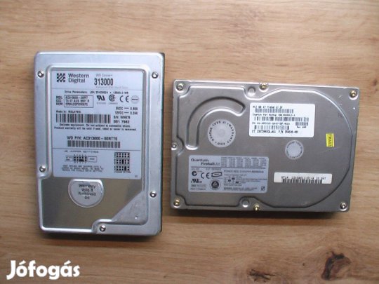 10 GB Quantum és WD winchesterek 1997-ből