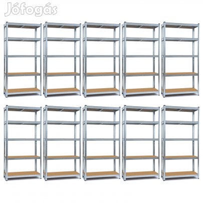 10 db Salg polc, 5 szintes 180x90x40cm, horganyzott