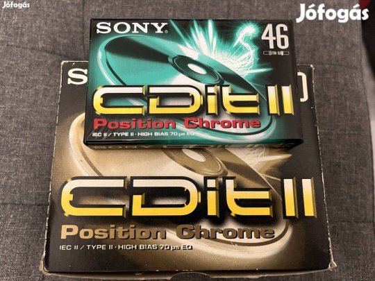 10 db Sony Cdit2 46 kazetta bontatlan csomagolásban