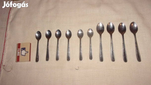 10 db hibátlan retro mokkás kanál 1980 as évekből