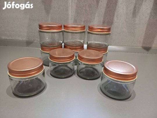 10 db kisméretű üveg tároló eladó