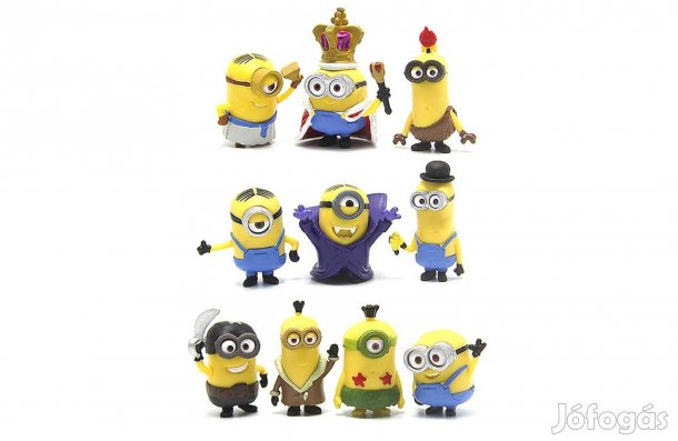10 db-os Gru Minyonok jellegű figura szett