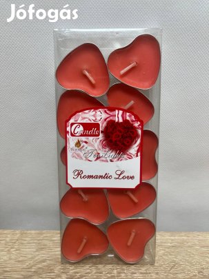 10 db-os szív gyertya