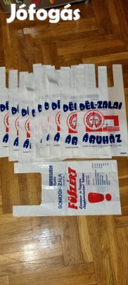 10 db új Dél-Zalai ÁFÉSZ áruház logóval ellátott bevásárlótáska 