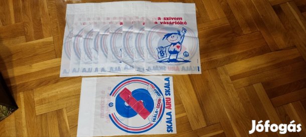 10 db új Skála-coop logóval ellátott bevásárlótáska 