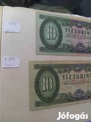 10 ftos papír bankjegy