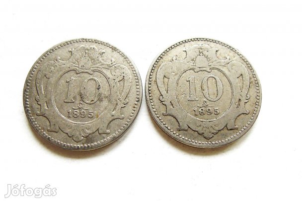 10 heller fémpénz Monarchia KuK 2 db csomag egyben