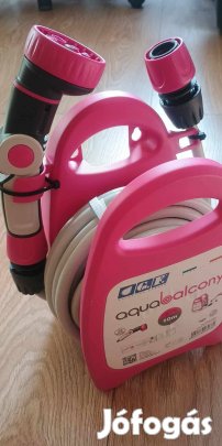 10 m-es slag, tömlődob készlet locsolófejjel, csatlakozóval, új, eladó