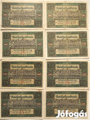 10 német márka 1920 Berlin bakjegy papírpénz