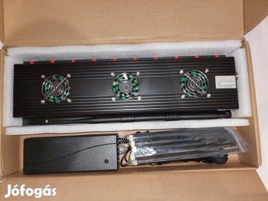 10 sávos (antennás) nagy teljesítményű (18W) jammer blokkoló Asztali